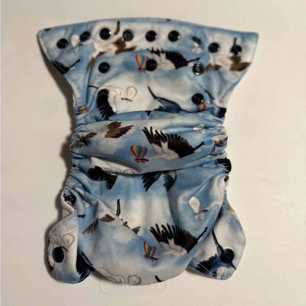 Thirsties Natural AIO NEWBORN diaper- storks